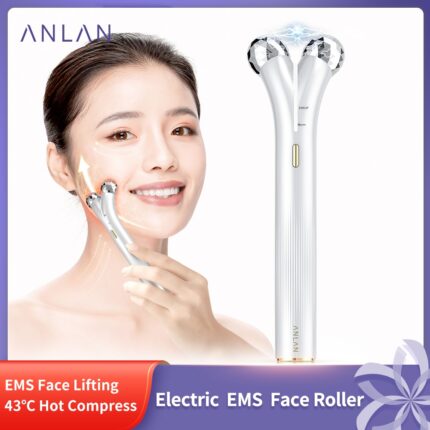 Anlan ems face roller electric v face massagers microcurrent face lift beauty machine slimmer double chin massage skin care tool