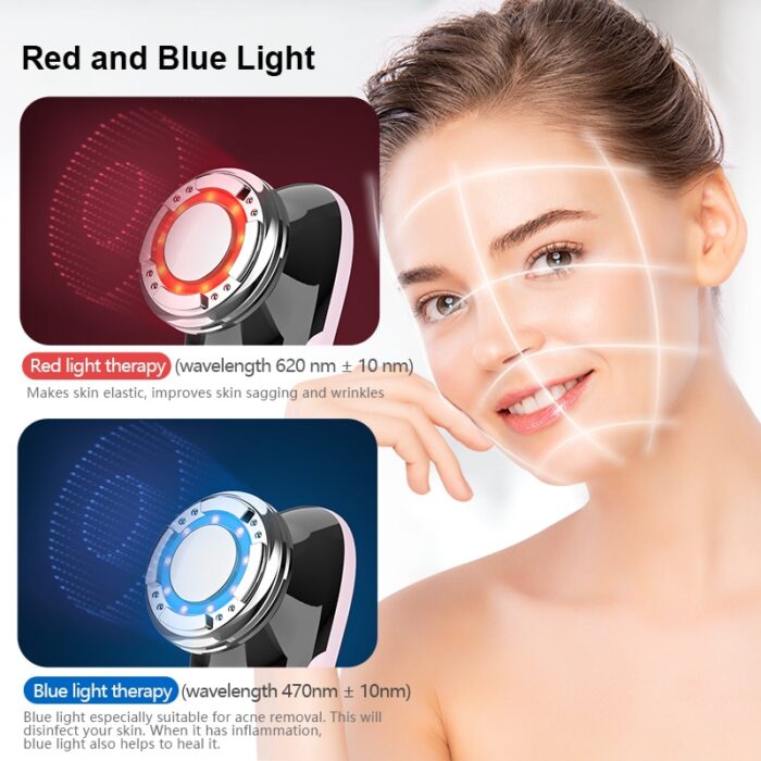 Anlan ems facial massager led light therapy wrinkle removal skin tightening hot cool treatment skin rejuvenation beauty device