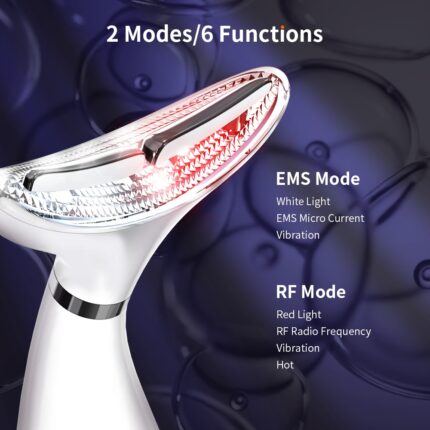 Rf neck face beauty device ems lifting neck wrinkles remover