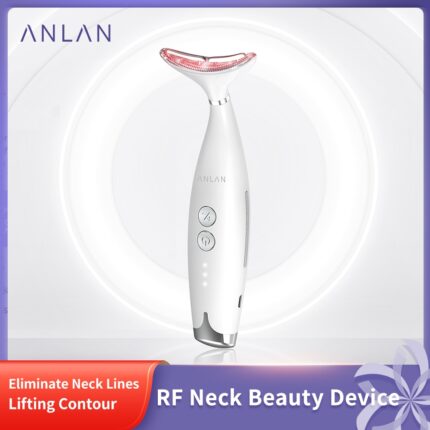 Rf neck face beauty device ems lifting neck wrinkles remover