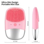 Anlan sonic electric facial cleansing brush silicone mini face cleaner skin massager deep pore cleaning face cleansing brush