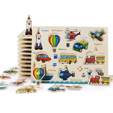 Baby toys montessori wooden puzzle