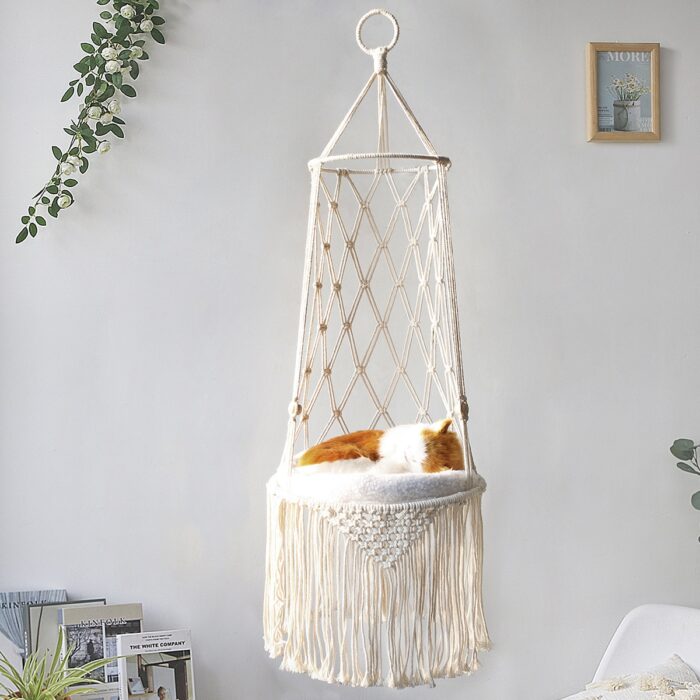 Bohemia hand woven cat swing tapestry hammock bed