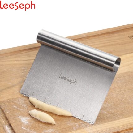 Leeseph multi-purpose stainless steel scraper & chopper, dough scraper, pizza dough cutter , kitchen tools