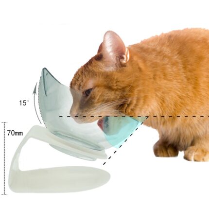 Non-slip double cat bowl dog bowl with stand