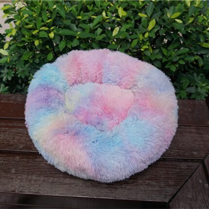 Pet dog mat sleeping soft dog bed round washable plush cat bed house for dogs bed