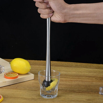 Stainless steel cocktail muddlers with grooved nylon head, professional bar accessories – create delicious fruit based drinks