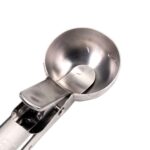 Stainless steel ice cream scoop with trigger,