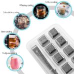 Stainless steel ice cubes, reusable chilling stones for whiskey wine, keep your drink cold longer, sgs test pass