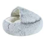 Winter 2 in 1 cat bed round warm pet bed