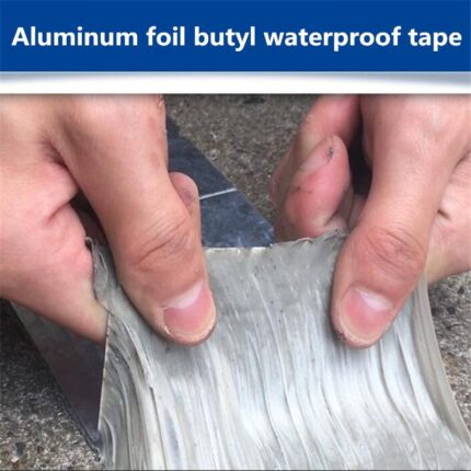 Aluminum foil butyl rubber tape self adhesive high temperature resistance waterproof for roof pipe repair stop