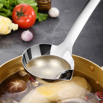 Wonderlife creative kitchen gadget colander spoon gravy oil soup steel filter grease spoon kitchen accessories tool