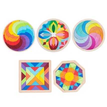 Wooden jigsaw rainbow wooden puzzle toys
