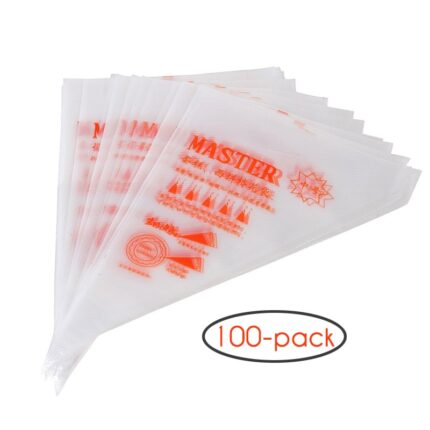 100-pack pastry bags 10-inch disposable icing bags decorating bags baking and cake decorating supplies
