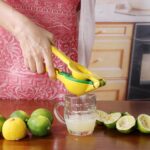 2-in-1 lemon lime squeezer – hand juicer lemon squeezer – max extraction manual citrus juicer
