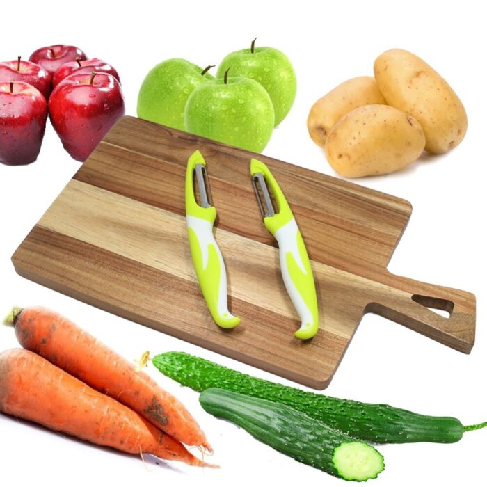2 piece, stainless steel blade fruit vegetable peeler, super potato peeler, kitchen gadgets by leeseph