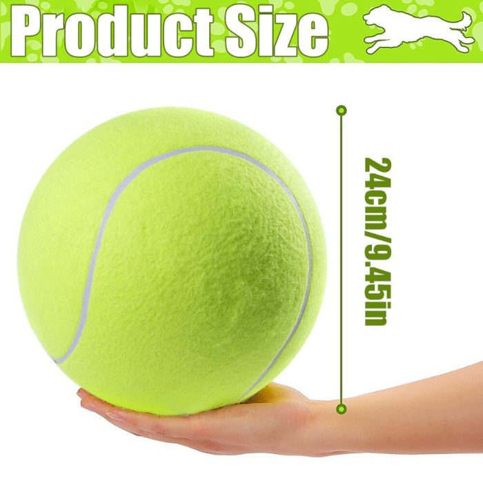 24cm dog tennis toy green rubber inflatable big ball puppy funny interactive large training tennis balls pet dog chew toys