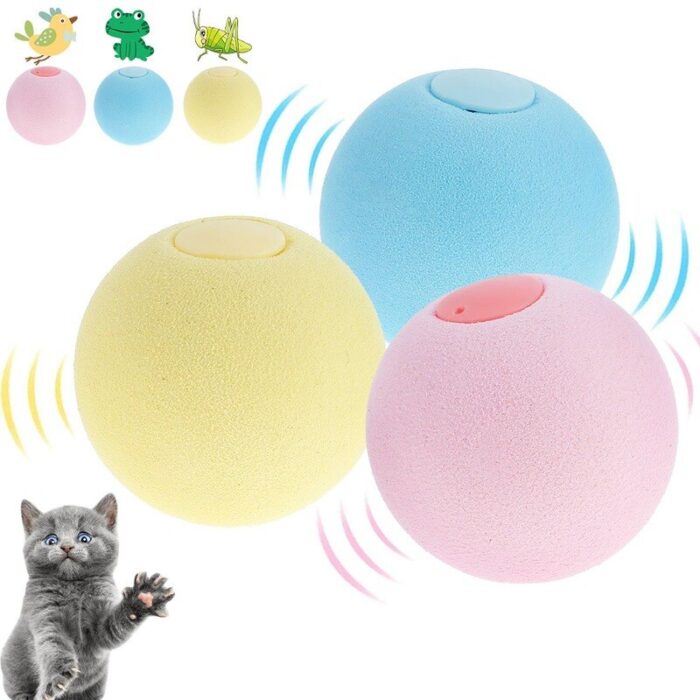3 pcs smart cat toys interactive ball catnip cat training toy pet playing ball pet squeaky supplies products toy for cats