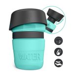 520ml dog water bottle silicone portable foldable pet feeder bowl squeeze water bottle pet outdoor travel drinking bowl bpa free