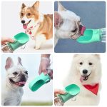 550ml portable pet water bottle dog water cup bowl with drinking feeder bottles dispenser for outdoor walking travel