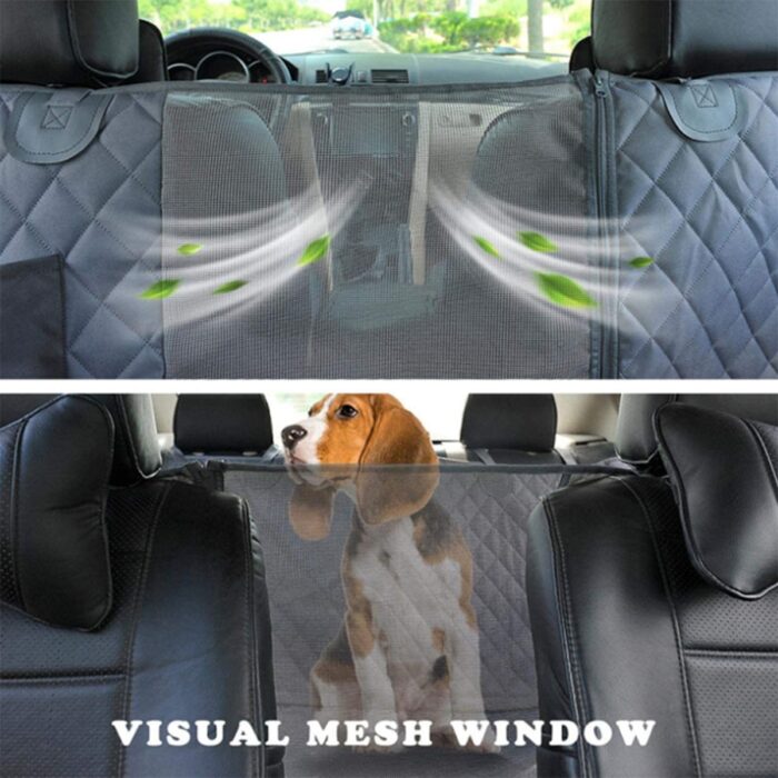 Black dog car seat cover waterproof pets back seat protector mat car hammock against dirt oxford cloth dog cat travel pads