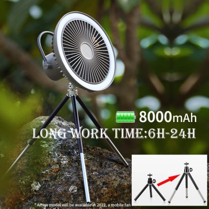 Camping fan multifunctional mini fan usb rechargeable portable fan outdoor camping ceiling fan with light 4/80000mah desktop fan