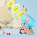 Cat flying discs toy interactive pet toys for cats dogs indoor training improve iq pistol windmill kitten toys cat accessories