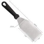 Commercial grade stainless steel spatula set – griddle scraper and pancake flipper or hamburger turner for bbq grill flat top