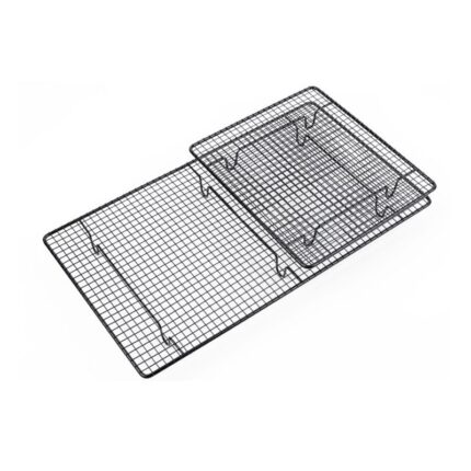 Cooling rack – baking rack, fits cookies cakes breads baking – safe for cooking roasting grilling, non stick carbon steel