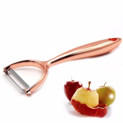 Copper-plated top-quality zinc alloy peeler, super sharp durable vegetable and fruit peeler for potato carrot apple and more