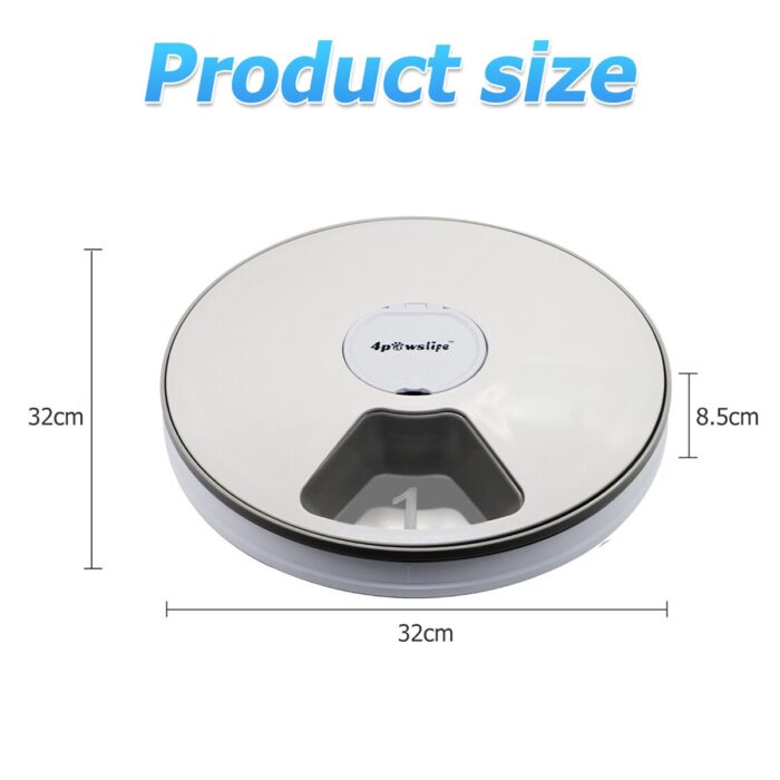 Dog automatic feeder 6 grids auto cat food dispenser programmable timed smart pet feeder with voice reminde food storage box