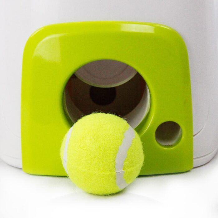 Dog ball tennis launcher interactive pet training toys game dog slow feeder fetch throwing ball reward food machine playing toys