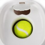 Dog ball tennis launcher interactive pet training toys game dog slow feeder fetch throwing ball reward food machine playing toys
