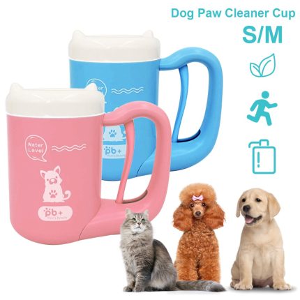 Dog paw cleaner cup 360° rotatable silicone combs portable outdoor quickly wash foot cleaning bucket for small pets
