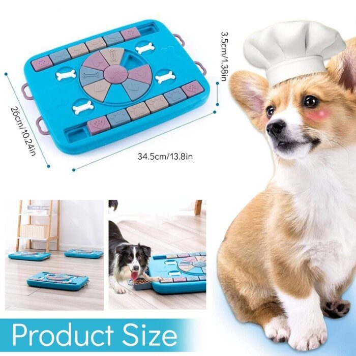 Dog puzzle feeding toy iq training slow feeding bowl toys interactive pet dogs food dispenser slow feeder toy for puppy