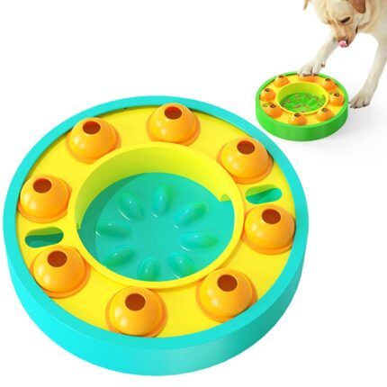 Dog puzzle toy slow feeder plate anti-choking puppy interactive increase iq food dispenser non-slip pettraining playing game toy