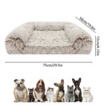 Dog sofa bed long plush rectangle detachable dogs kennel thick sponge mat anti-slip pets product winter warm sleep beds