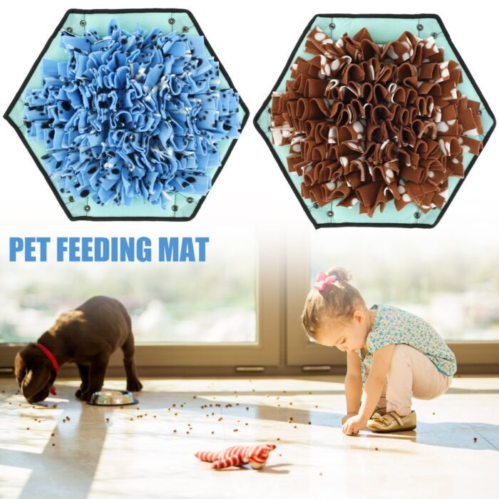 Dogs snuffle mat anti-slip dogs sniff mat with 6 leak-proof buckles machine washable pet feeding mat encourages natural fora