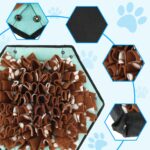 Dogs snuffle mat anti-slip dogs sniff mat with 6 leak-proof buckles machine washable pet feeding mat encourages natural fora
