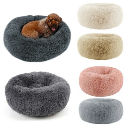 Donut mand dog accessories for large dogs cat’s house plush pet bed for dog xxl round mat for small medium animal calming 100cm