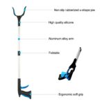 Foldable litter reachers pickers pick up tools gripper extender grabber picker collapsible garbage pick up tool grabbers