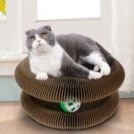 Foldable magic organ cat scratching board funny toy grinding claw scratching boards sleeping bed thickened cat interactive toys