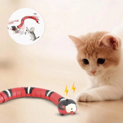 Interactive cat toy smart snake toys for cats play games improve intelligence electronic kitten toy usb charging cat accessories
