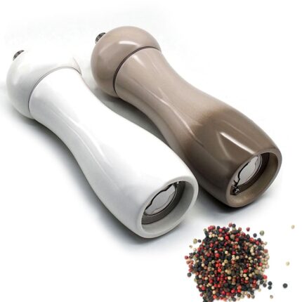 Leeseph salt and pepper grinder with ceramic grinder adjustable coarseness, elegant pepper shakers for fresh spices