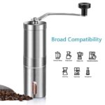 Manual coffee grinders – adjustable coffee bean mills, brewing grinders for office home, traveling, camping and french press