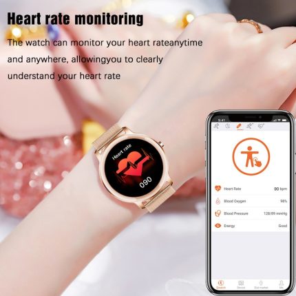 Gadgend smart watch women waterproof smartwatch multi-sports heart rate monitor blood pressure oxygen fitness bracelet for lady