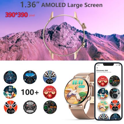 Gadgend smartwatch men amoled 390*390 hd screen bluetooth call (answer/make calls) ip68 waterproof fitness tracker smart watch