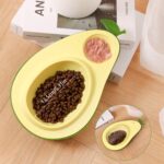 Pet dog cat feeder avocado shape automatic drinking water bottle kitten slow food feeding bowl small pets feeder container