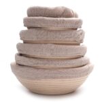 Proofing basket, bread proofing basket + linen liner cloth for professional & home bakers