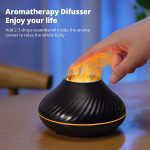 Gadgend volcanic flame aroma diffuser essential oil lamp 130ml usb portable air humidifier with color night light fragrance home